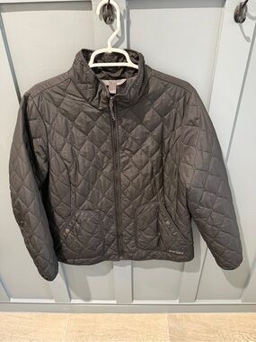 Eddie Bauer Quilted Gray Puffer Jacket